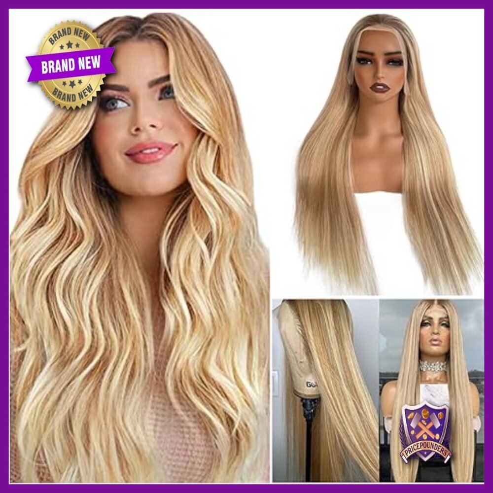 13x4 Lace Front Human Hair Wig Pre Plucked Glueless 150% Density